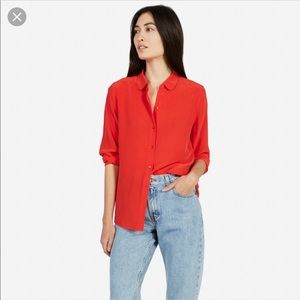 Everlane silk round collar